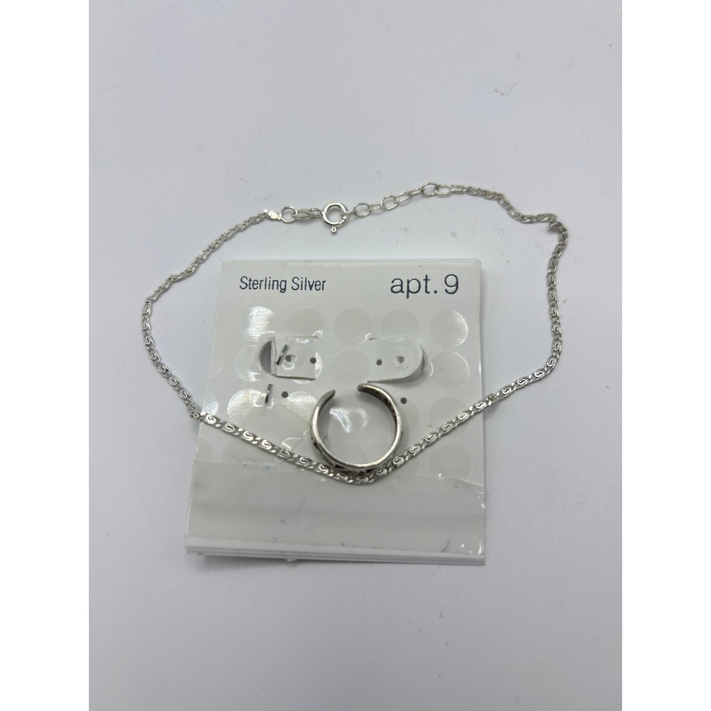 Apt. 9 Bracelet and Ear Cuff Set Womens OS Silver Sterling 925 Filigree Scroll